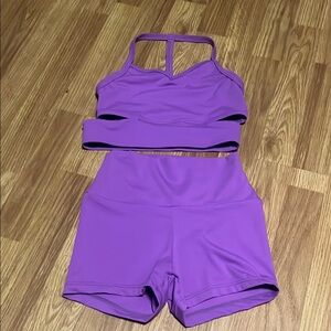 Purple dancewear set